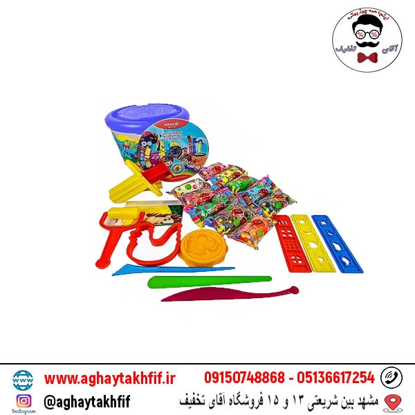 خمیر 10 رنگ سطلی آریا