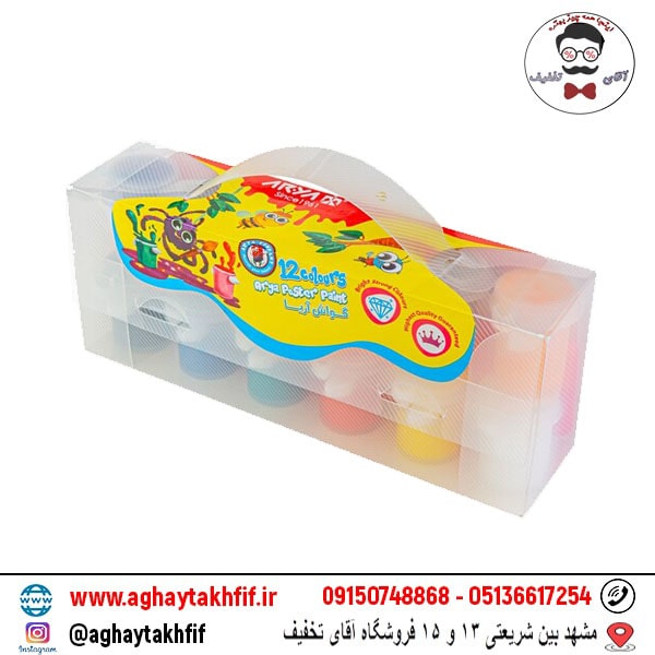 گواش 12 رنگ آریا