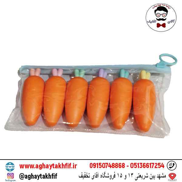 مارکر 6 رنگ طرح هویج