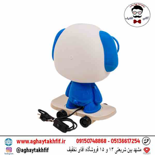 چراغ خواب سگ اسکیت سوار