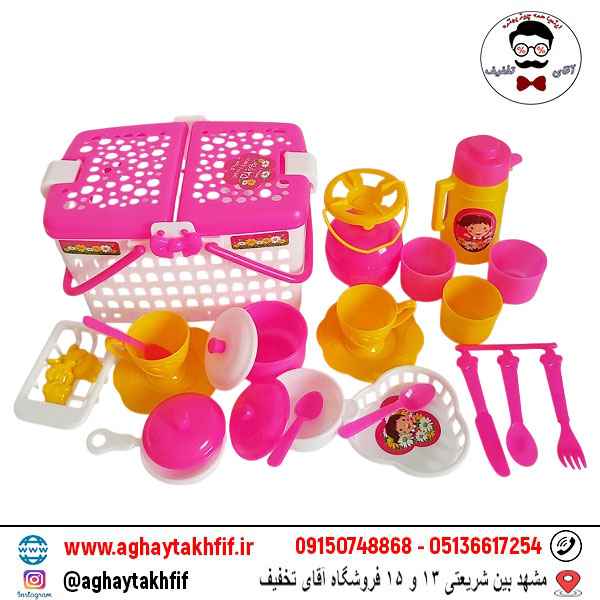 ست بازی سبد پیک نیک مدل گل خانم